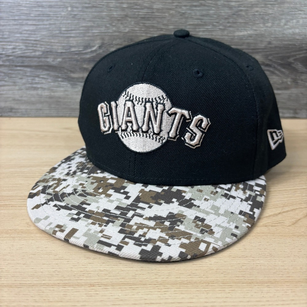San Francisco Giants Hat Cap Fitted 7 3/8 Camo‎ Camouflage Brim New Era